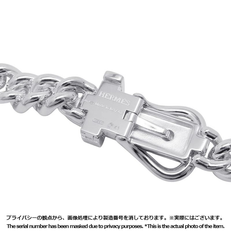 Hermes Necklace Book le Inflexible Silver PM 42