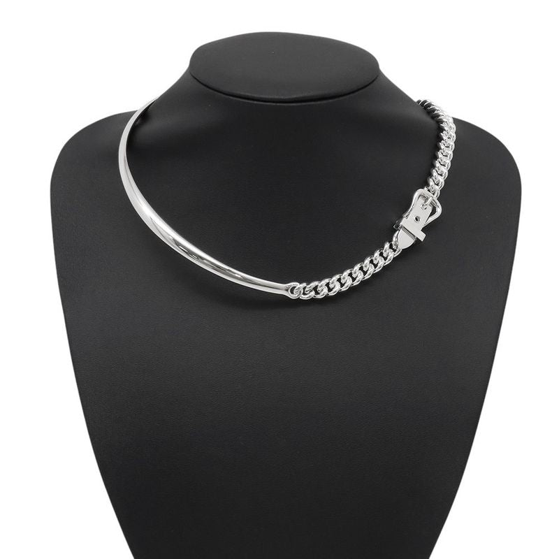 Hermes Necklace Book le Inflexible Silver PM 42