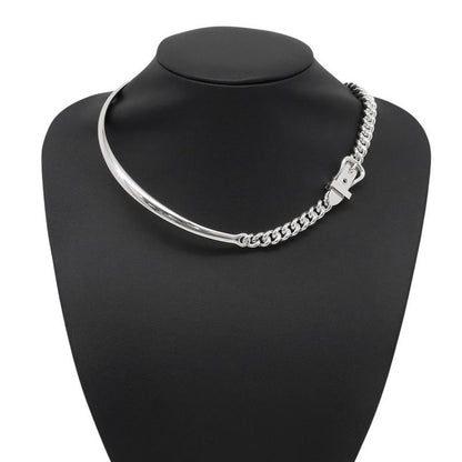 Hermes Necklace Book le Inflexible Silver PM 42