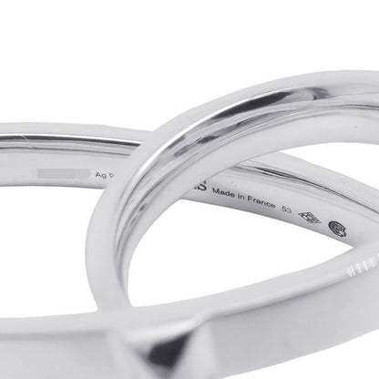 Hermes Ring Clou de Double Finger Silver 53