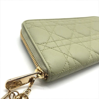 Dior Cannage Leather Wallet Green