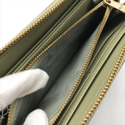 Dior Cannage Leather Wallet Green