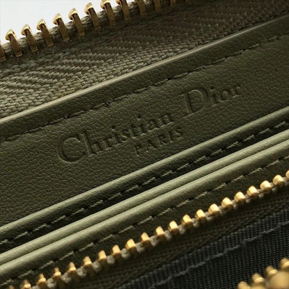 Dior Cannage Leather Wallet Green