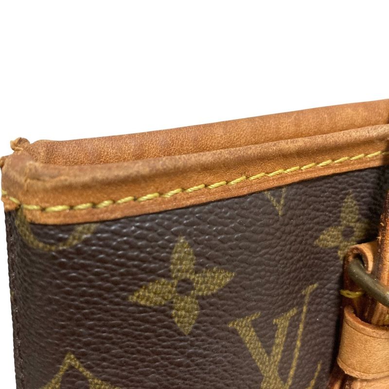 Louis Vuitton Monogram Bucket PM Handbag Brown