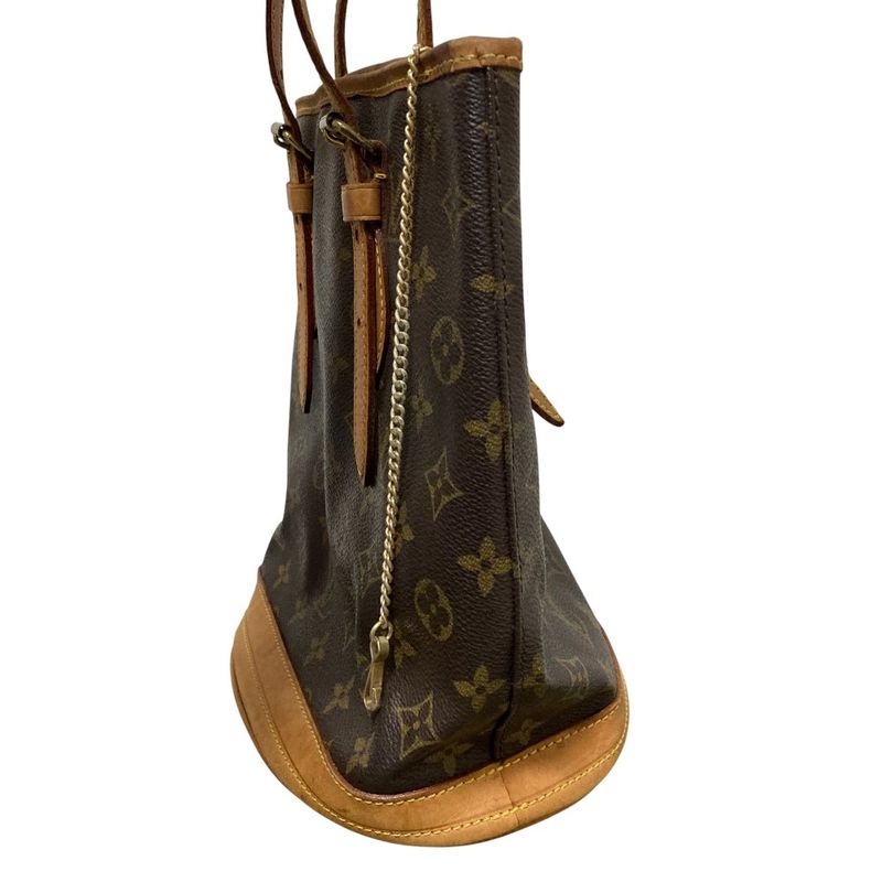 Louis Vuitton Monogram Bucket PM Handbag Brown
