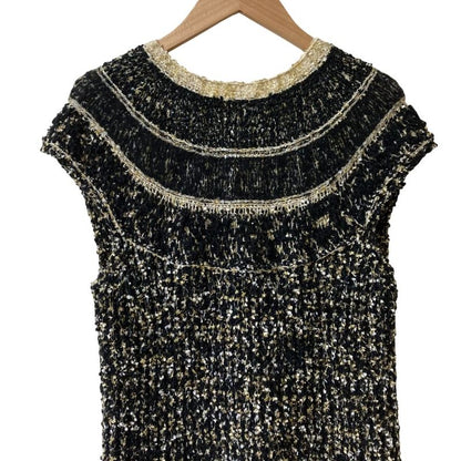 Chanel Icon Button Tweed Knit Dress 34 Multicolor