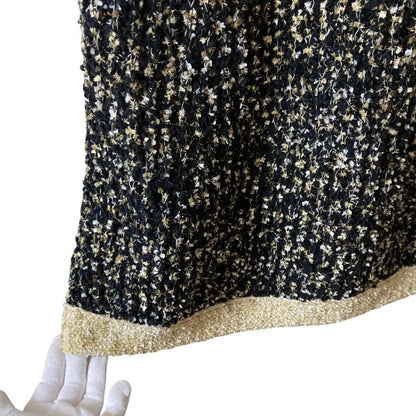 Chanel Icon Button Tweed Knit Dress 34 Multicolor