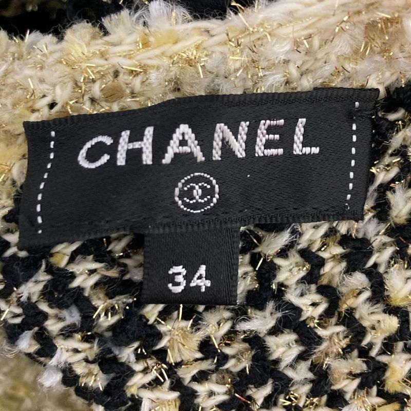 Chanel Icon Button Tweed Knit Dress 34 Multicolor