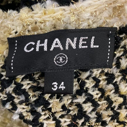 Chanel Icon Button Tweed Knit Dress 34 Multicolor