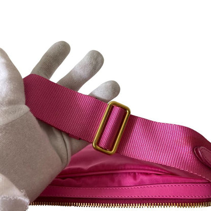 Prada Nylon Canvas Shoulder Bag Pink