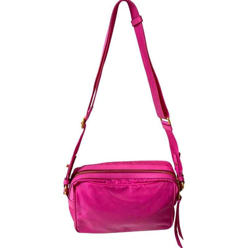 Prada Nylon Canvas Shoulder Bag Pink