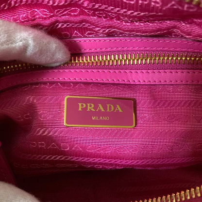 Prada Nylon Canvas Shoulder Bag Pink