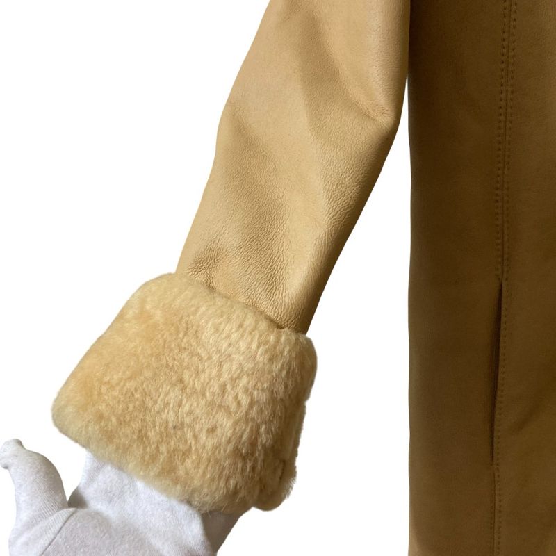 Loewe Mouton Coat Jacket 38 Camel