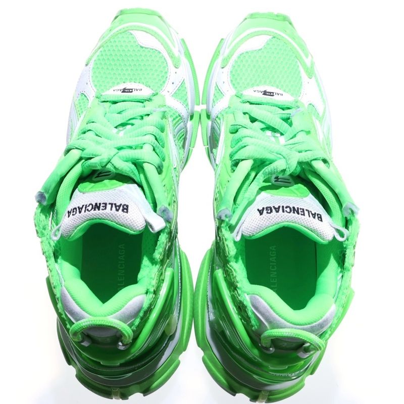 Balenciaga Runner Lace Up Sneakers Light Green