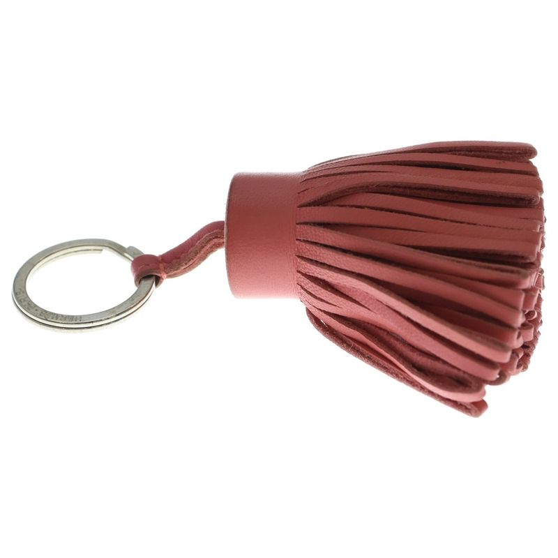 Hermes Carmen Key Charm Bag Key Ring Pink Leather Agneau Milo Silver