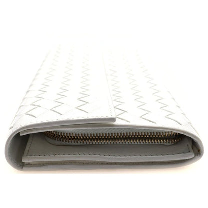 Bottega Veneta Intrecciato Long Wallet Bifold Long Wallet Card Case White