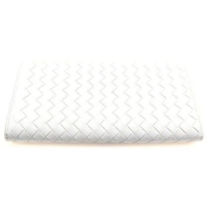 Bottega Veneta Intrecciato Long Wallet Bifold Long Wallet Card Case White