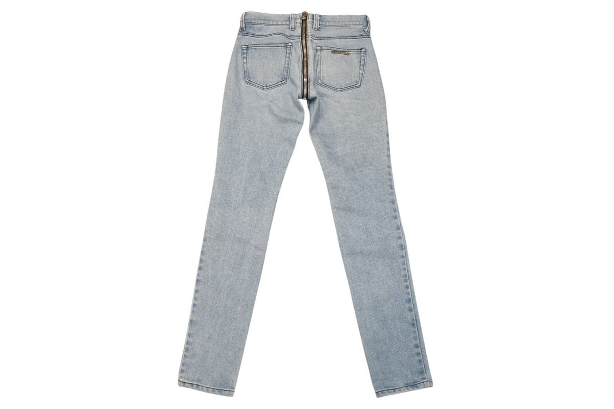 Chrome Hearts Separate Zip Denim Pants Jeans Cross Ball Indigo Blue 4 25 — view 2