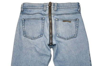 Chrome Hearts Separate Zip Denim Pants Jeans Cross Ball Indigo Blue 4 25 — view 8