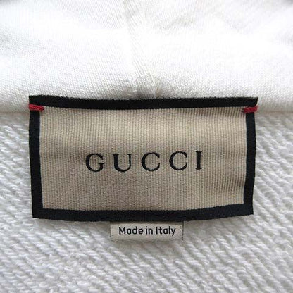 Gucci Web Stripe Logo Sweatshirt Half Zip Hoodie White S