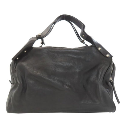 Chanel Quilted Silver Tote Grained Calfskin