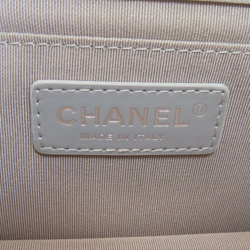 Chanel Half CC Logo Silver Shoulder Bag