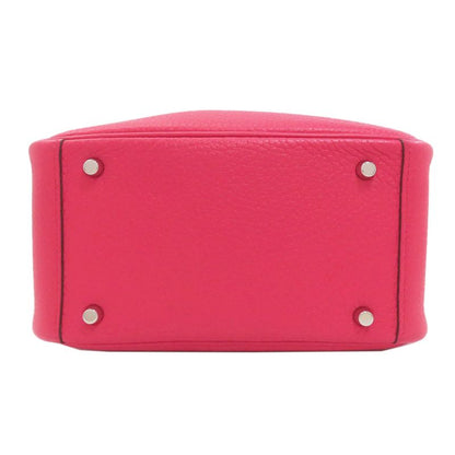 Hermes Lindy 20 Mini Rose Silver Handbag Taurillon