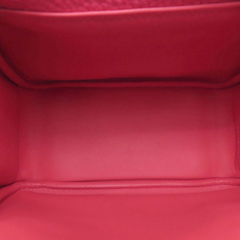 Hermes Lindy 20 Mini Rose Silver Handbag Taurillon
