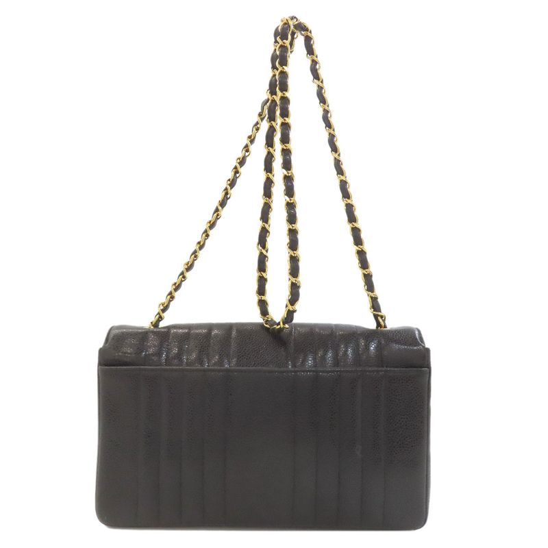 Chanel Mademoiselle Chain Shoulder Gold Shoulder Bag Grained Calfskin