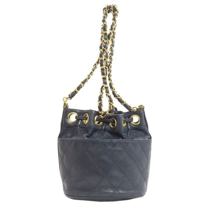 Chanel Bicolor Gold Shoulder Bag Lambskin
