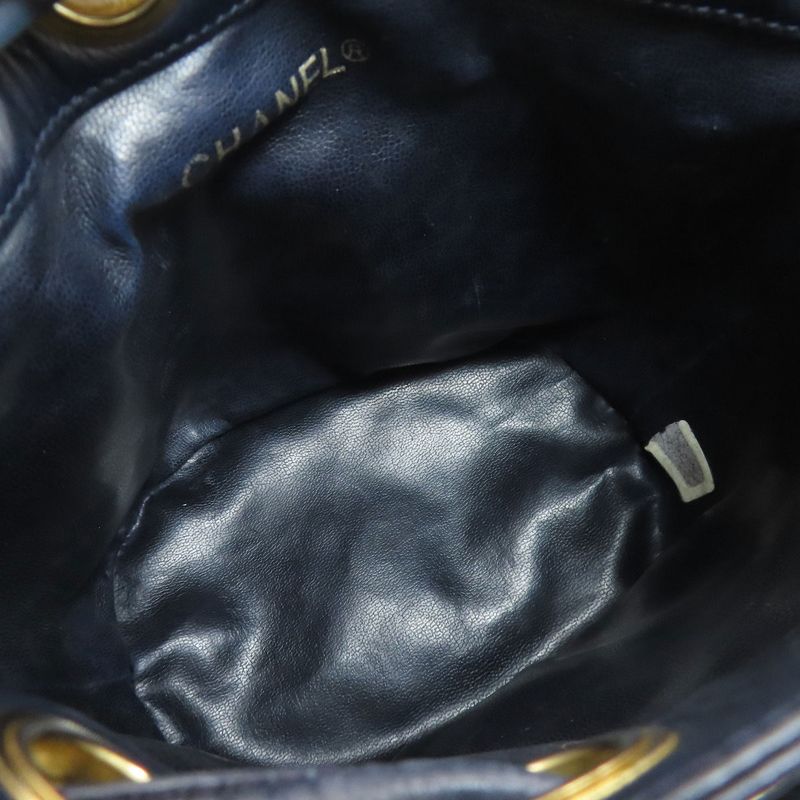Chanel Bicolor Gold Shoulder Bag Lambskin