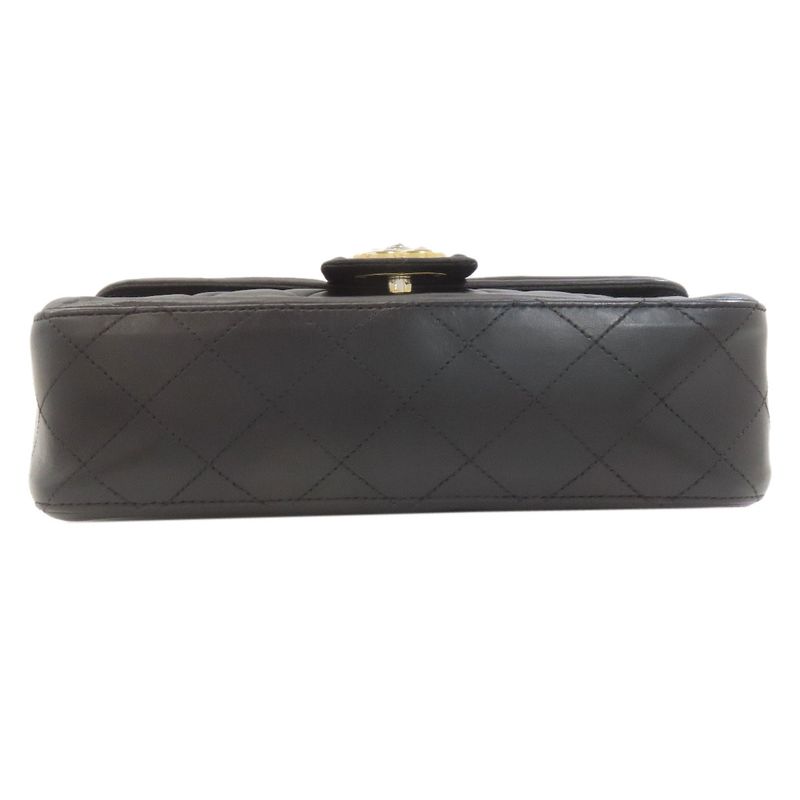 Chanel Chain Shoulder Quilted Gold Bag Lambskin