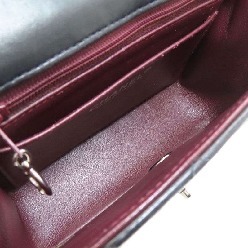 Chanel Chain Shoulder Quilted Silver Bag Lambskin