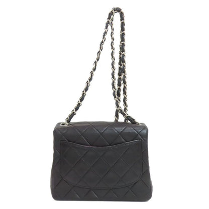 Chanel Chain Shoulder Quilted Silver Bag Lambskin