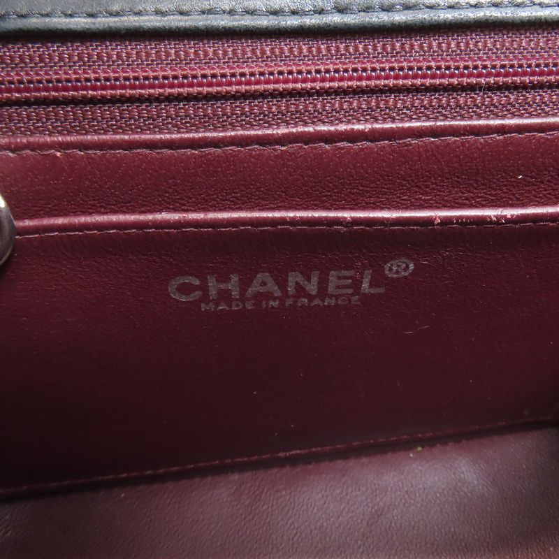 Chanel Chain Shoulder Quilted Silver Bag Lambskin
