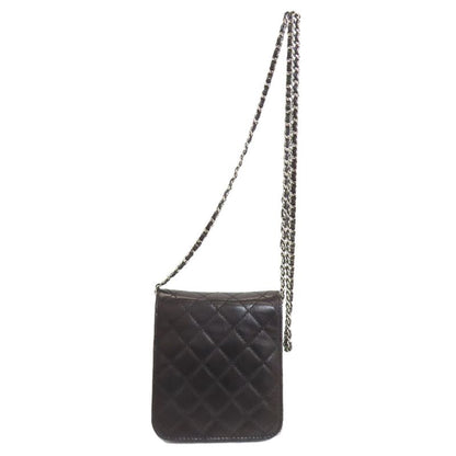 Chanel Chain Shoulder Quilted Silver Bag Lambskin