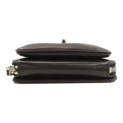 Chanel Chain Shoulder Quilted Silver Bag Lambskin