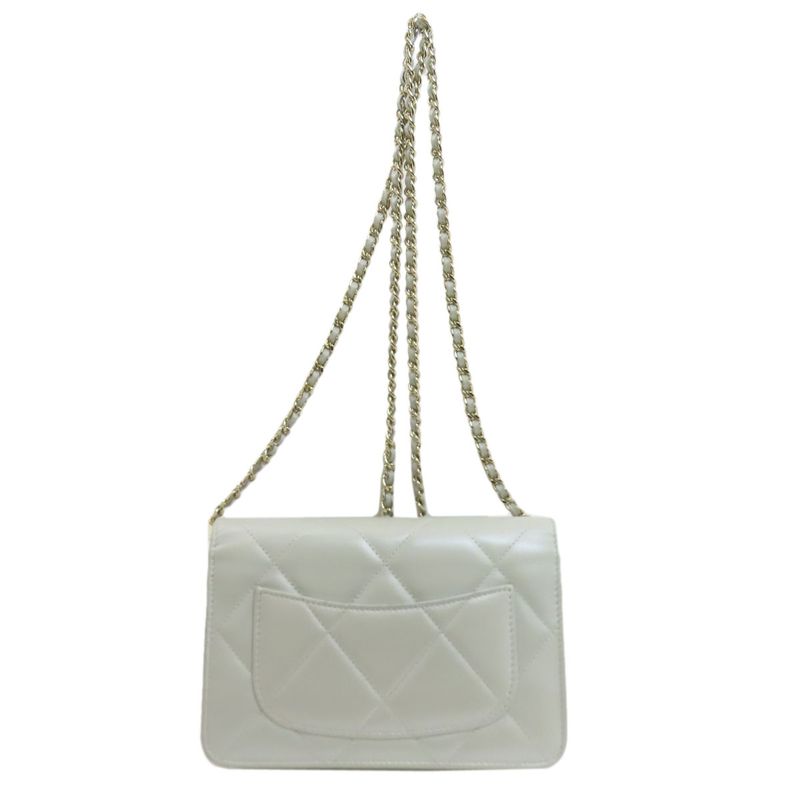 Chanel Chain Shoulder Quilted Gold Bag Lambskin
