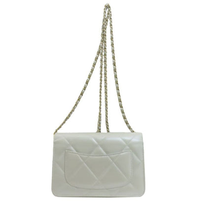 Chanel Chain Shoulder Quilted Gold Bag Lambskin