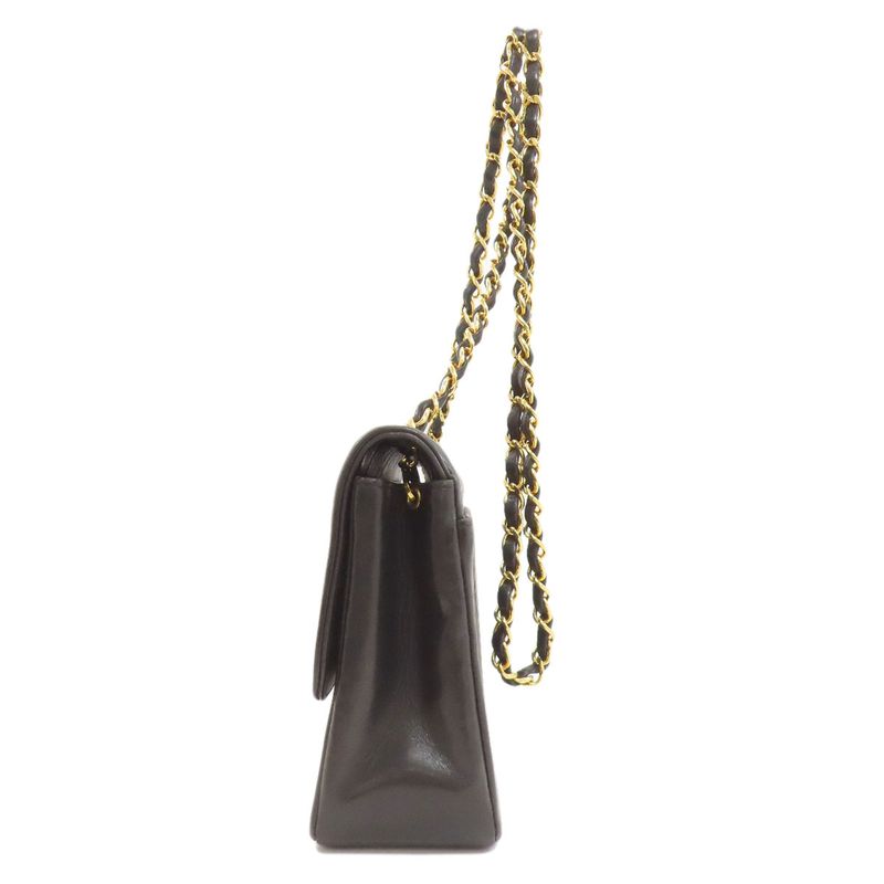 Chanel Mademoiselle Chain Shoulder Gold Bag Lambskin