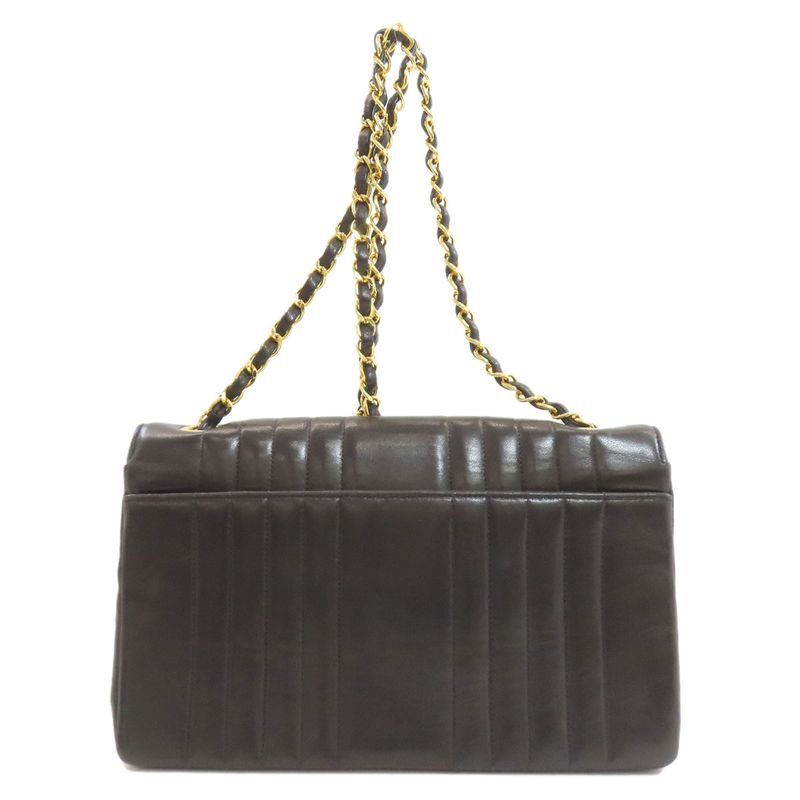Chanel Mademoiselle Chain Shoulder Gold Bag Lambskin