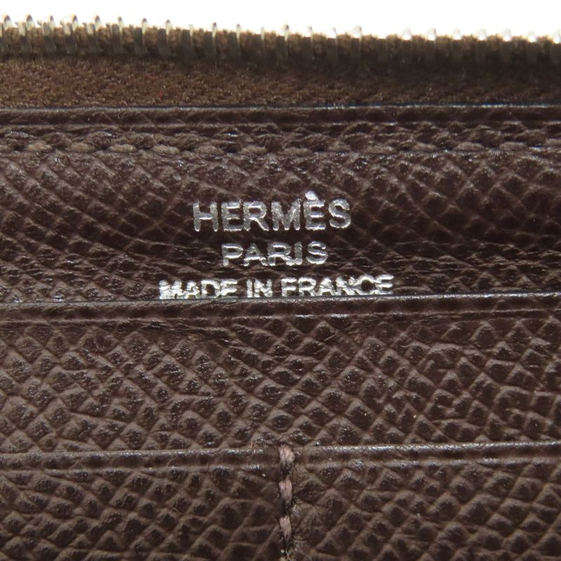 Hermes Azap Classic Long Silver Wallet Epsom