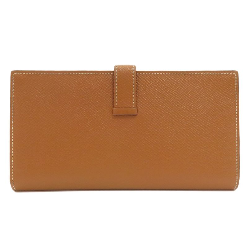 Hermes Bearn Souffle Gold Long Wallet Epsom