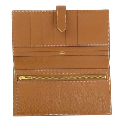 Hermes Bearn Souffle Gold Long Wallet Epsom