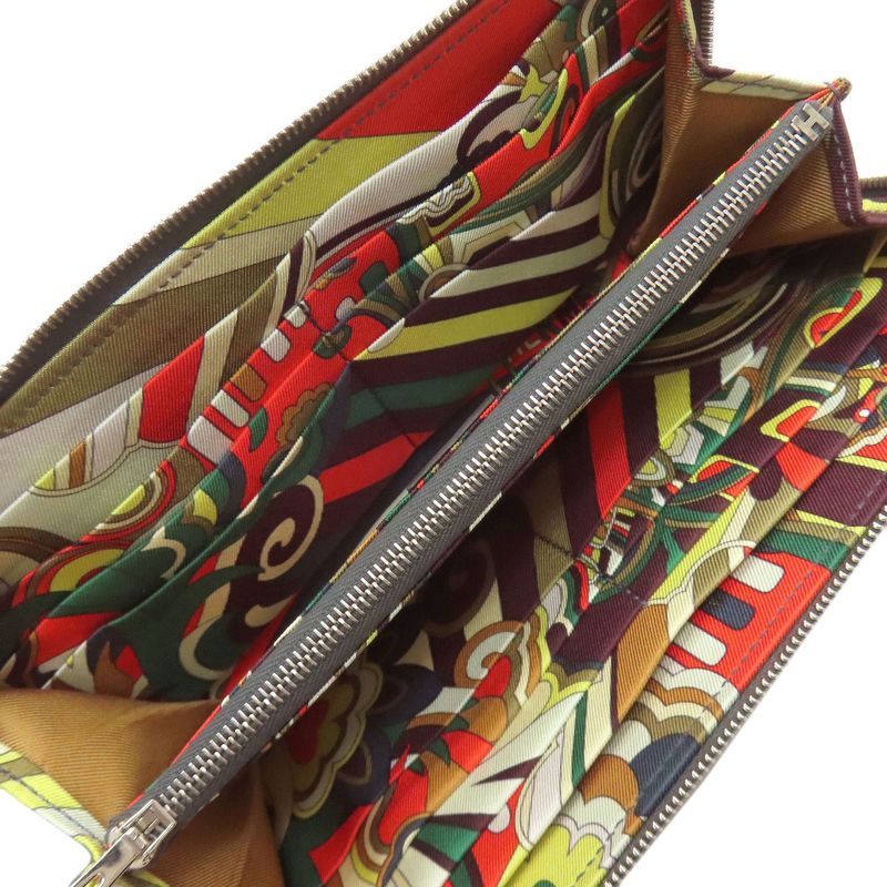Hermes Azap Silk in Long Silver Wallet Epsom