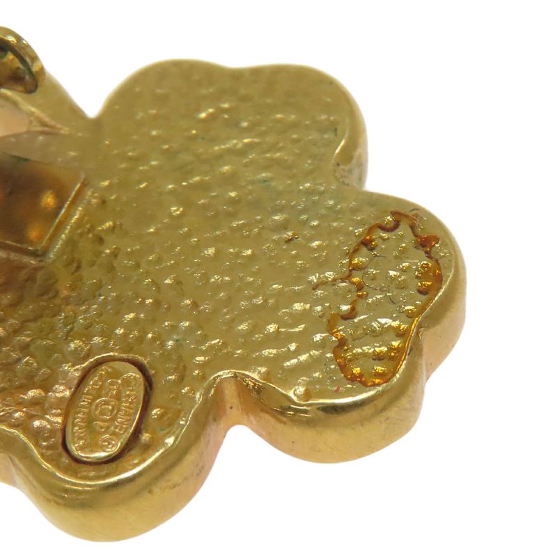 Chanel Earrings Set Clover Motif Ring Metal