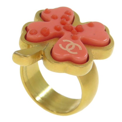 Chanel Earrings Set Clover Motif Ring Metal