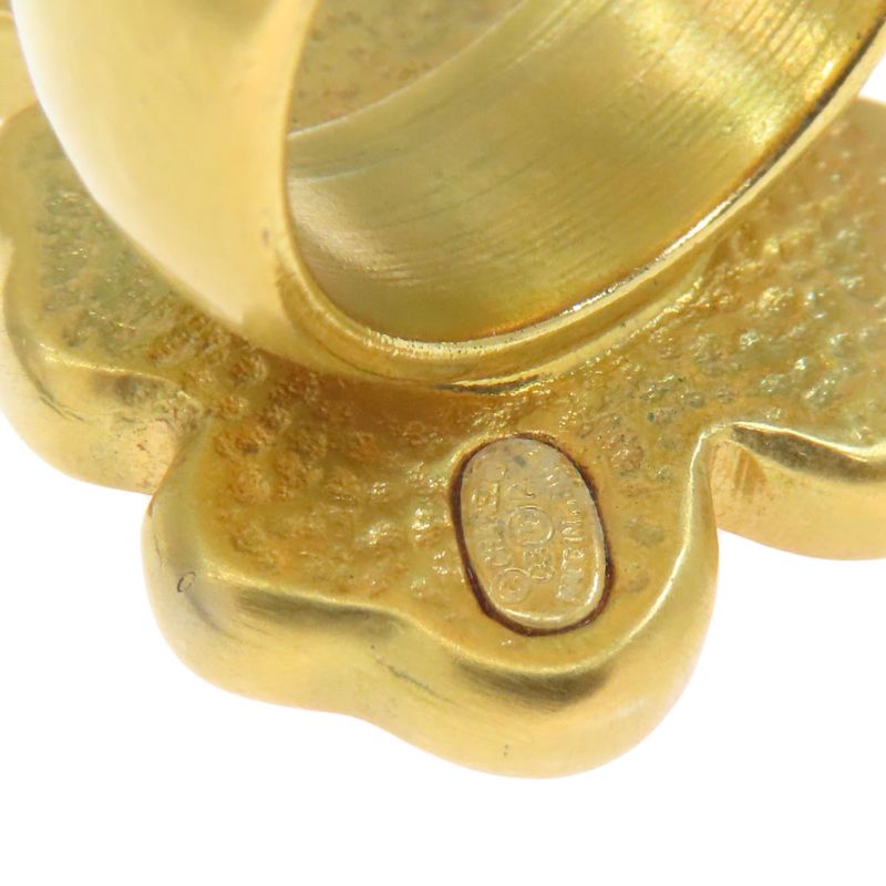 Chanel Earrings Set Clover Motif Ring Metal