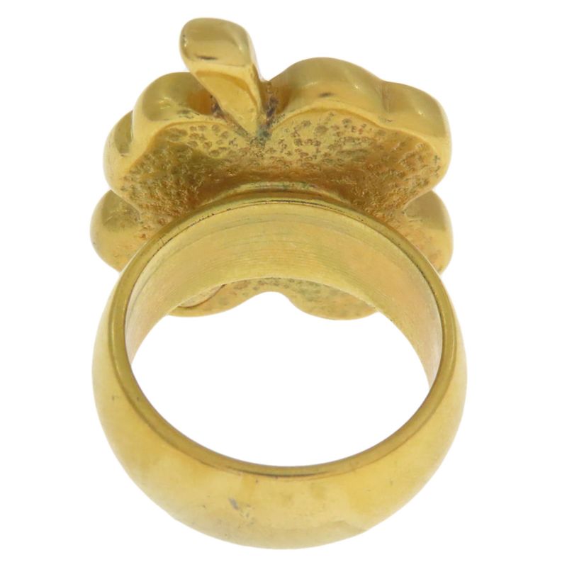 Chanel Earrings Set Clover Motif Ring Metal