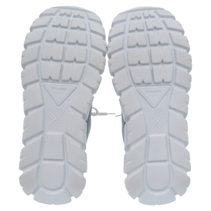 Prada High Cut Logo Re-Nylon Econyle Gray Sneakers